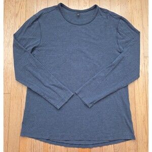 LULULEMON Mens XL 5 Year Basic Long Sleeve Tee Navy Blue Athleisure Stretch